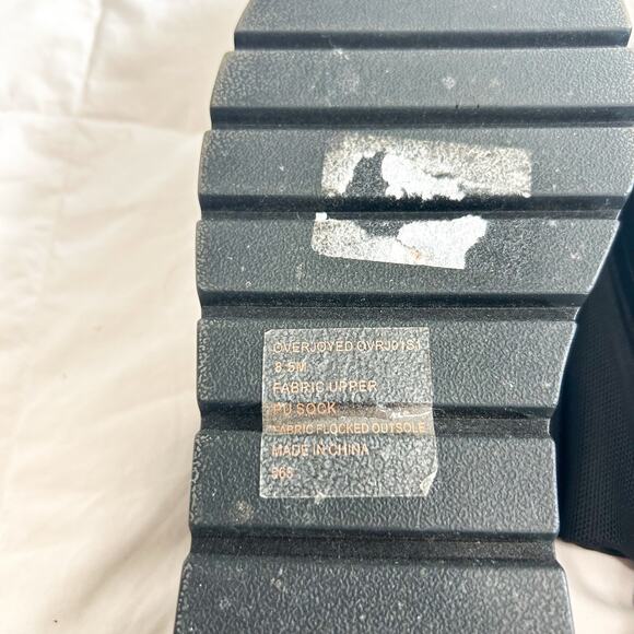 Steve Madden Overjoyed Black Mesh Platform Slide Sandals Size 8.5M EUC - Picture 8 of 8